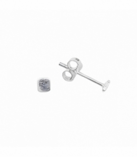 Pendiente Plata Cuadrado 3mm Precio Par
