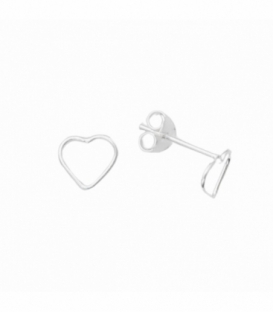 Pendiente Plata Corazon 6.8mm Precio Par
