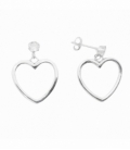 Pendinte Plata Corazon Circonita Precio Par