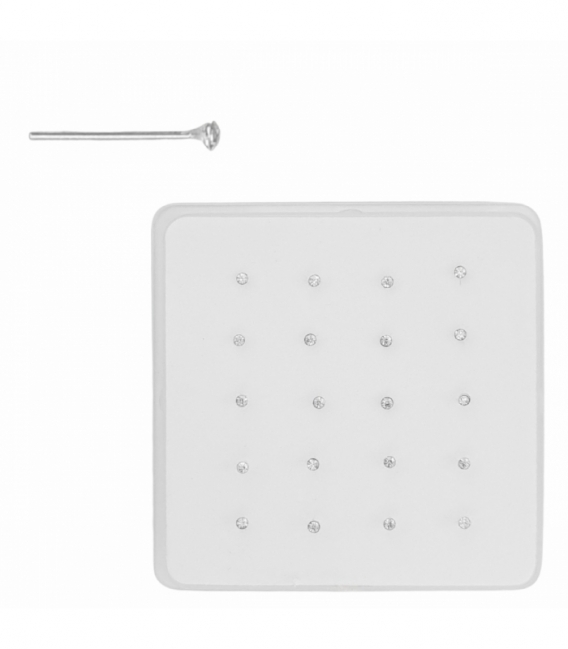 Nariz Plata Barra Brillante 1.5mm Blanco