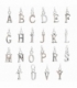 Colgantes Plata Letras 7mm