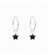 Aro Plata con Estrella Circonita 12mm. Precio par