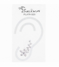 Pendiente Plata Trepador Flor Circonitas Precio Par
