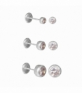 Pendiente Plata Circonita Cierre Rosca Precio Par