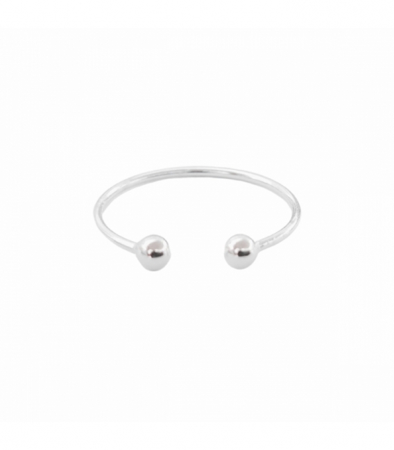 Anillo Plata Dos Bolas 564