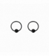 Aro Piercing Plata 9mm Bola 3mm Esmalte Negro Precio par