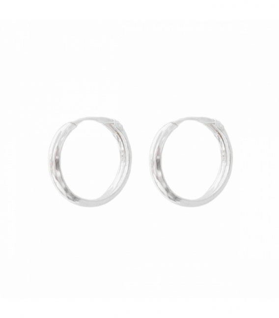 Aro Plata Liso Media Caña 10 X 2mm