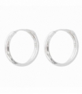 Aro Plata Media Caña 18 X 3mm Precio Par