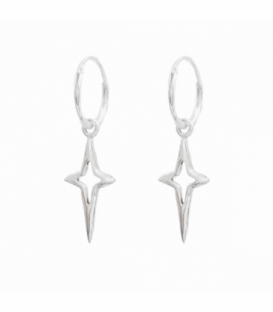 Aro Plata con Estrella 12mm Precio Par