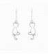 Boucle d'oreille Argent Chat 18mm Prix Paire