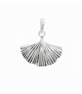 Pendentif Argent Feuille de Ginkgo Biloba 13mm