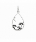 Colgante Plata Setas 20mm