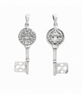 Colgante Plata Llave San Benito 27mm