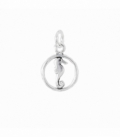 Pendentif Argent Hippocampe Ø10mm
