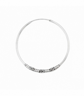 Créoles Argent Bali 40 X 1.5mm Prix Paire