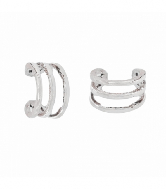 Cartilago Plata Tres Lineas Precio Par