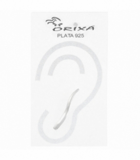 Pendiente Plata Trepador Liso 27mm Precio Par