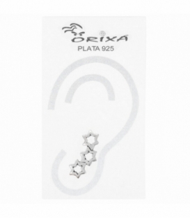 Pendiente Plata Trepador Tres Estrellas Precio Par