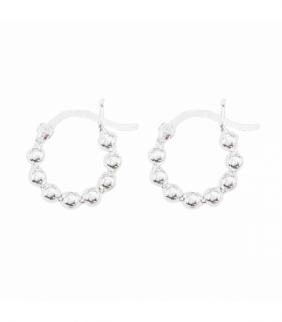 Aro Plata Bolas 14mm Precio Par