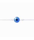 Bracelet Argent Mauvais Oeil 16+3cm
