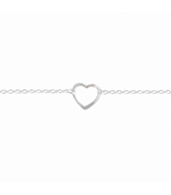 Pulsera Plata Corazon 16+3cm