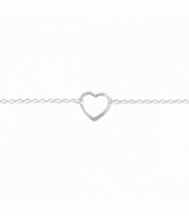 Pulsera Plata Corazon 16+3cm