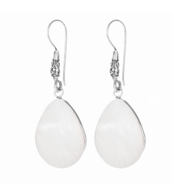 Pendiente Plata Piedra Lagrima 20mm Precio Par