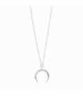 Collier Argent Lune Inversée 40+3cm