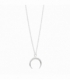 Collier Argent Lune Inversée 40+3cm