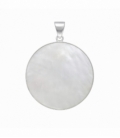 Colgante Plata Nacar Ø40mm