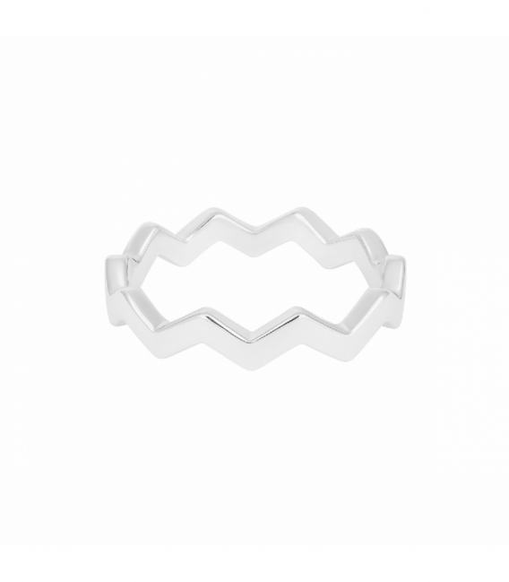 Anillo Plata Picos Rodiado