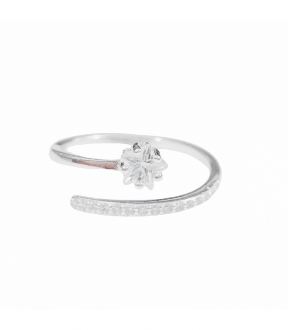 Anillo Plata Estrella Circonitas