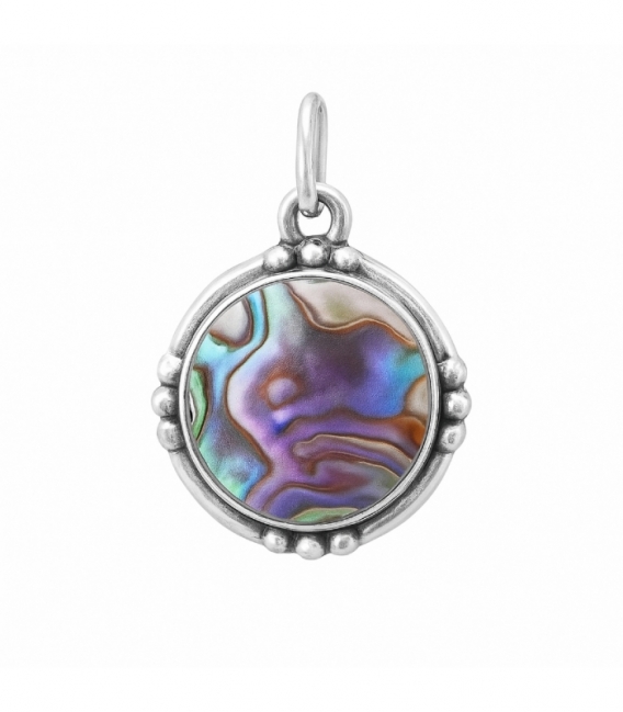 Pendentif Argent Avalone Ø14mm