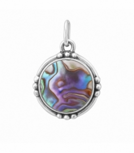 Pendentif Argent Abalone Ø14mm