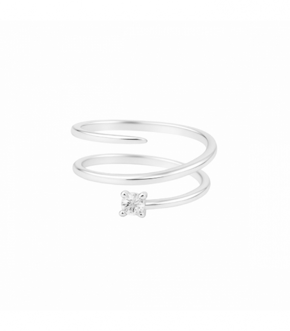 Anillo Plata Circonita Rodiado