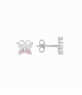 Pendiente Mariposa Circonita Rodiado 7.5mm Precio Par