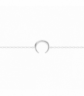 Pulsera Plata Luna Invertida 16+2,5cm