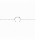 Pulsera Plata Luna Invertida 16+2,5cm