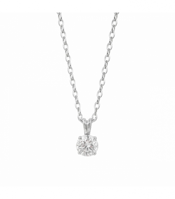 Gargantilla Plata Circonita Rodiada 40+5cm