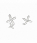 Pendiente Plata Flores Circonita 12mm Precio Par
