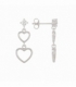 Pendiente Plata Corazones Circonita 20mm