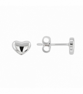 Pendiente Plata Corazon Circonita Rodiado 5mm Precio Par