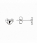 Pendiente Plata Corazon Circonita Rodiado 5mm Precio Par