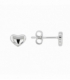 Boucles d’oreilles Argent Coeur Rhodium 5mm Prix Paire