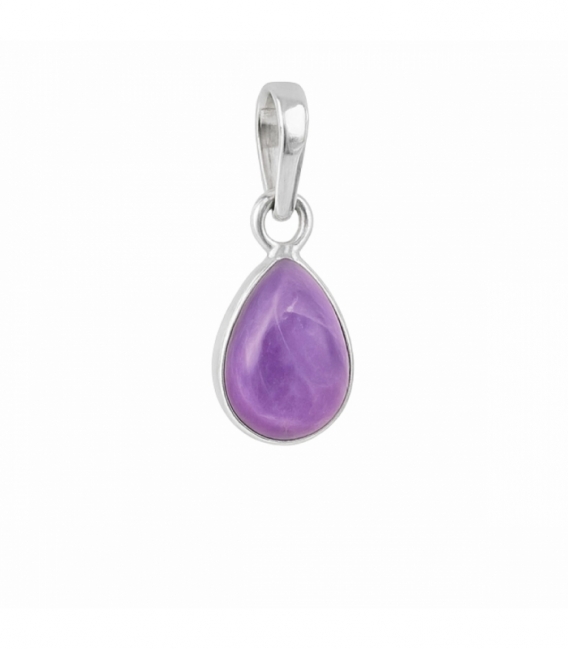 Colgante Plata Lagrima Piedra 12mm