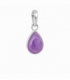 Colgante Plata Lagrima Piedra 12mm