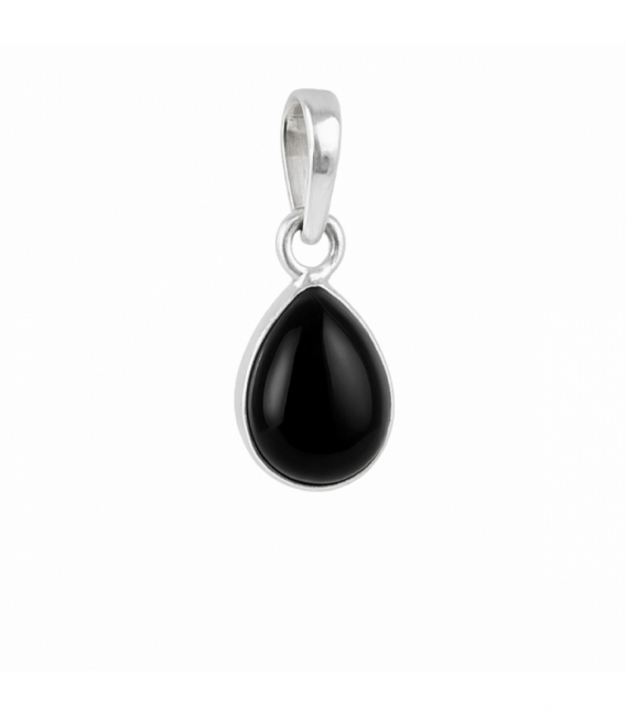 Colgante Plata Lagrima Piedra 12mm