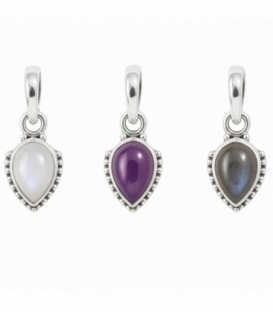 Colgante Plata Piedra 13mm