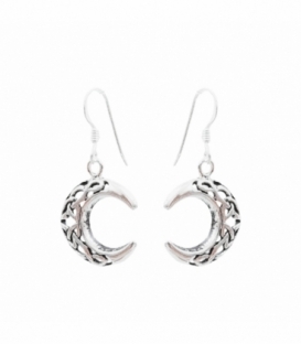 Boucles d'oreilles Argent Lune. Prix Paire