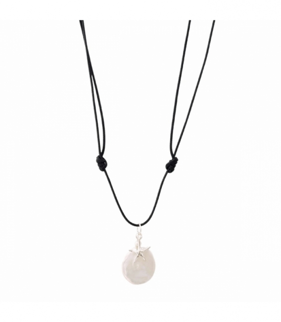 Gargantilla Hilo Perla Estrella Mar Regulable